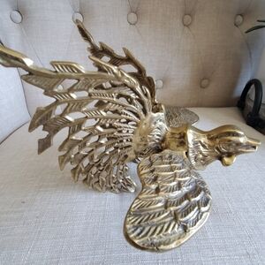 Brass vintage mid century  fighting rooster. Great condition